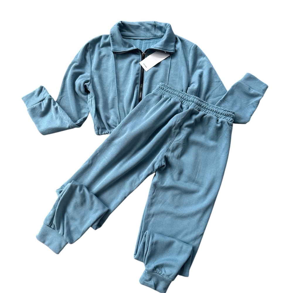 Blue Zip-Up Tracksuit Set - Picture 3 of 3